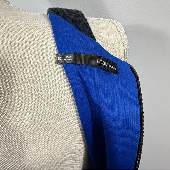 Lace overlay sleeveless skater dress size 1/2 - Picture 7 of 10